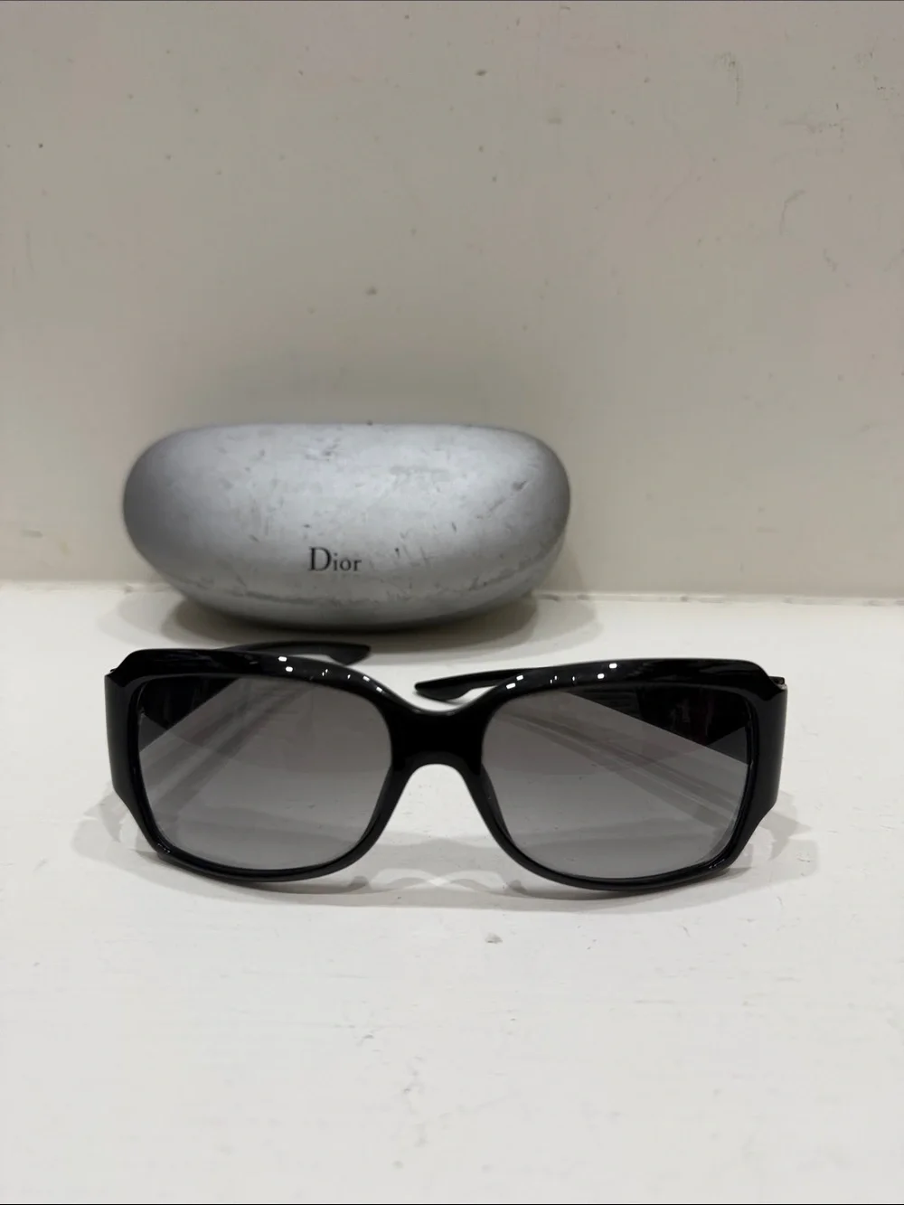 Dior Black Sunglasses with Glitter Temple Accent